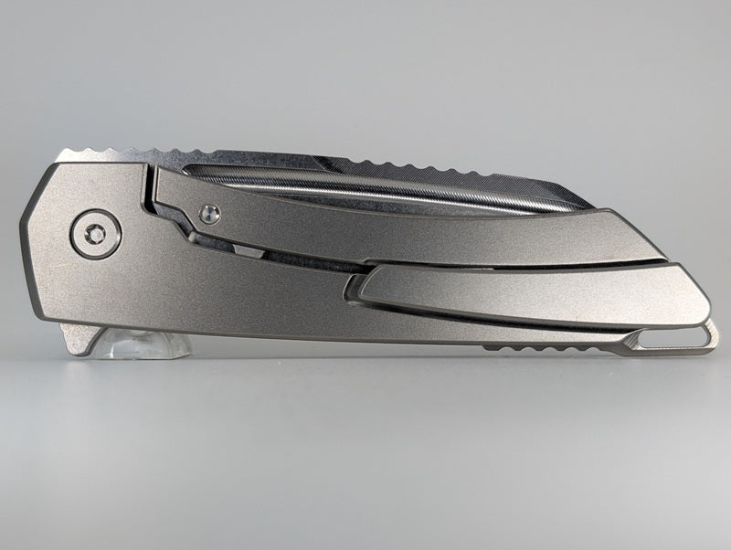 MachineWise Mojave Raw (S90V | Stonewash | Smooth Handle) Framelock Folding Knife 475