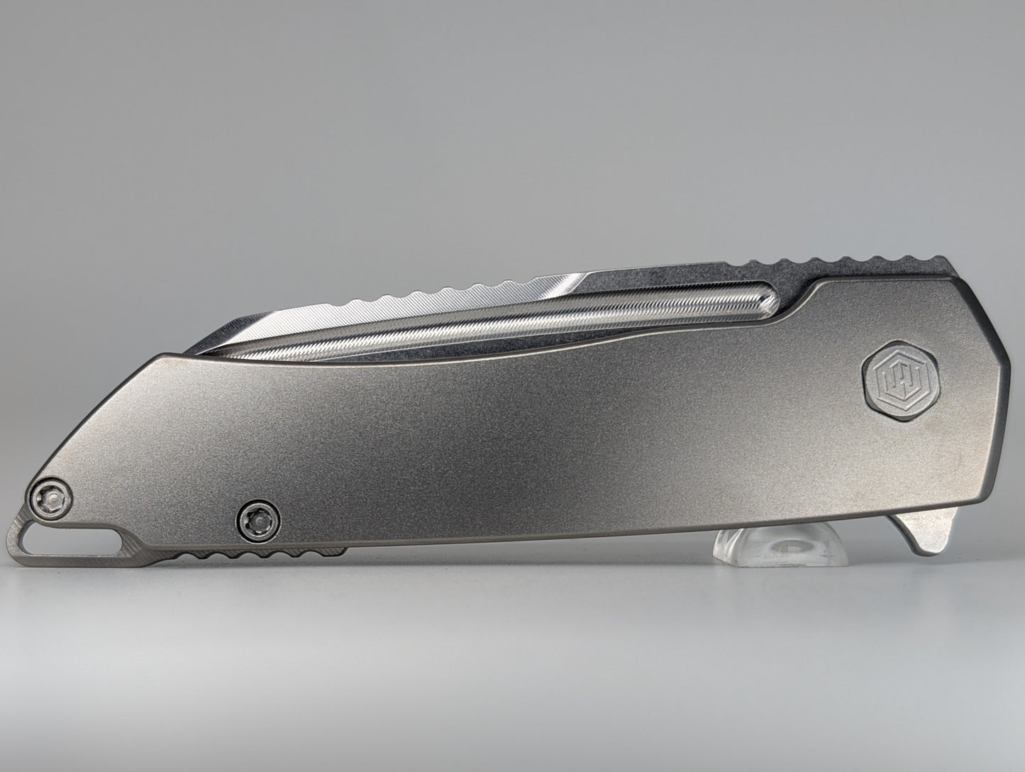 MachineWise Mojave Raw (CPM S90V | Stonewash | Smooth Handle) Framelock Folding Knife 488 *BLEM*