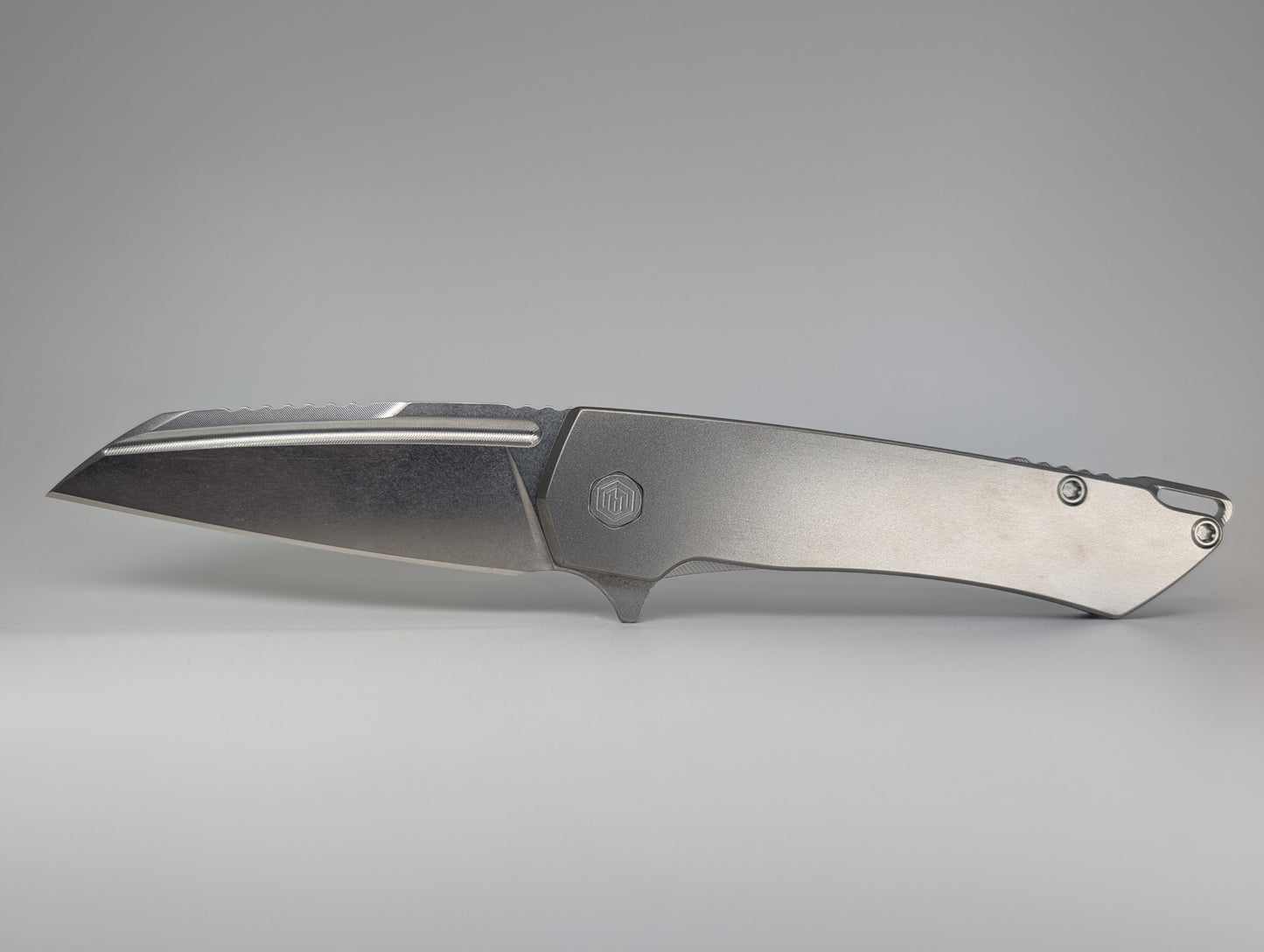 MachineWise Mojave Raw (CPM S90V | Stonewash | Smooth Handle) Framelock Folding Knife 488 *BLEM*
