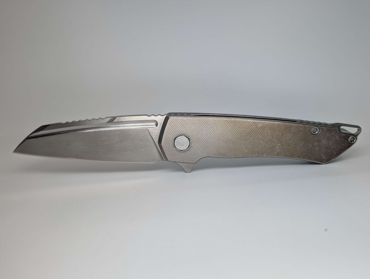 MachineWise Mojave LV Fade Distress (CPM 20CV | Stonewash | Finestep Handle) Framelock Folding Knife 212 *BLEM*