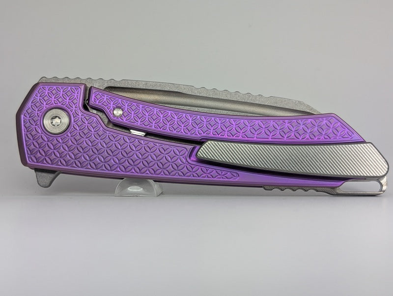 MachineWise Mojave Purple Ti (S90V | Mosaic Handle) Framelock Folding Knife #1412 *BLEM*