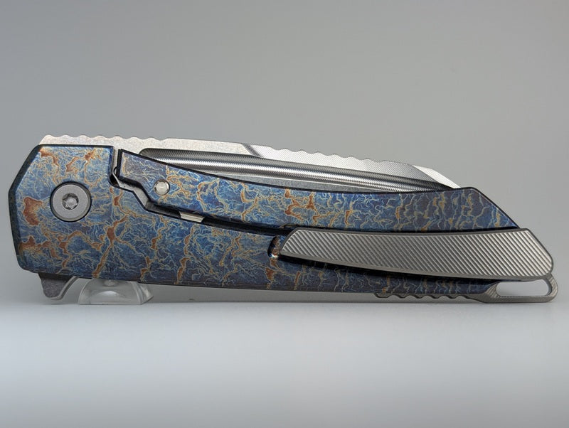 MachineWise Mojave Toxic (S90V | Stonewash | Smooth Handle) Framelock Folding Knife #633 *BLEM*