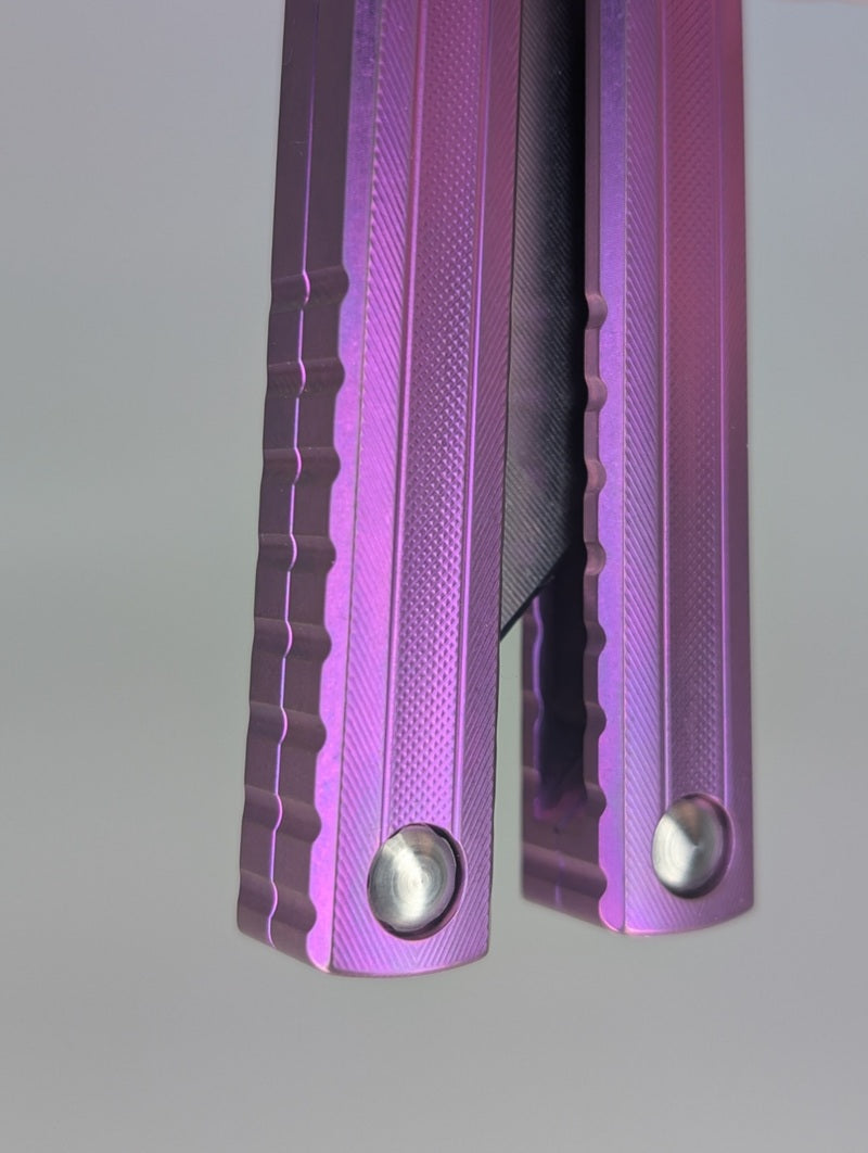 MachineWise Opus V2 Pink Titanium Live Blade Balisong