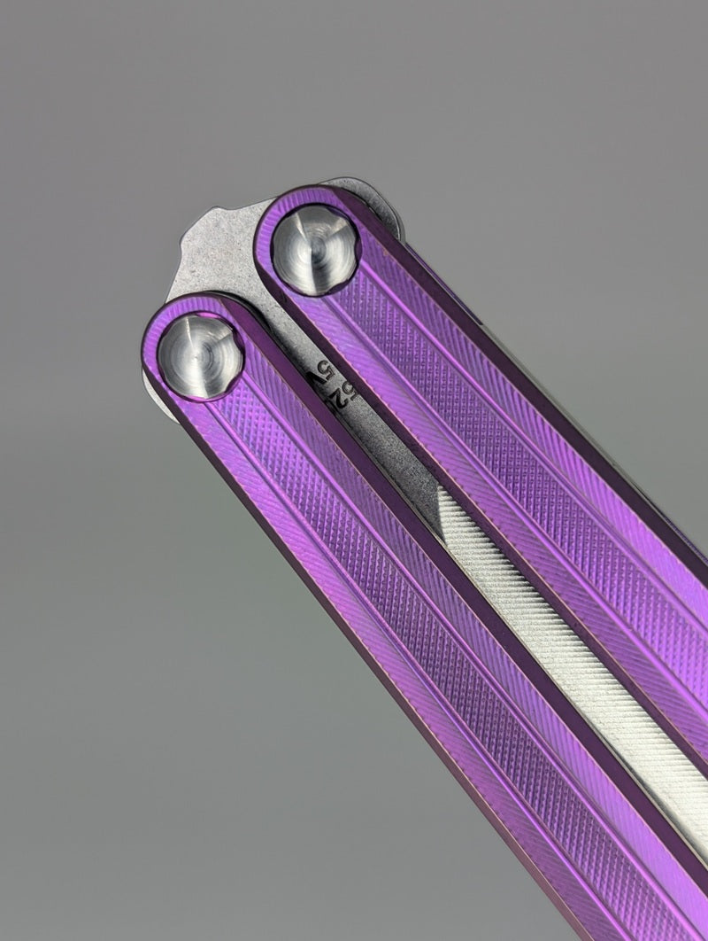 MachineWise Opus V2 Pink Titanium Live Blade Balisong