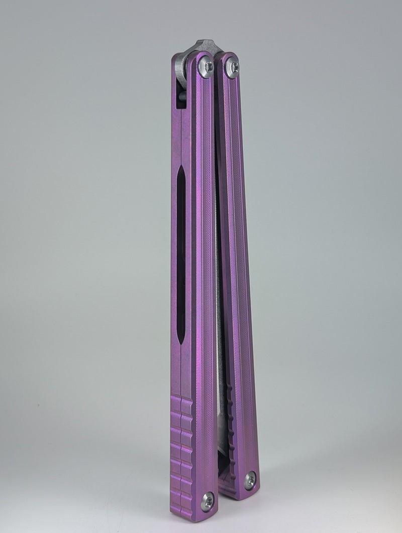 MachineWise Opus V2 Pink Titanium Live Blade Balisong