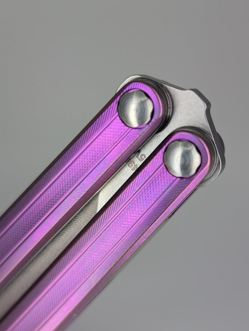 MachineWise Opus V2 Pink Ti Live Blade Balisong #495