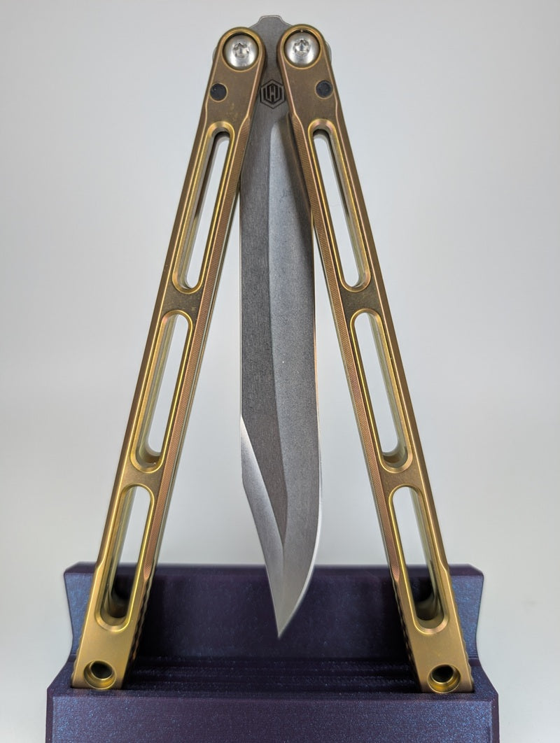 *Consignment* MachineWise SlifT V2 Gold Live Blade Balisong #241