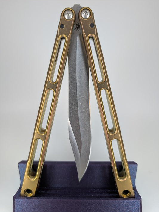 *Consignment* MachineWise SlifT V2 Gold Live Blade Balisong #241