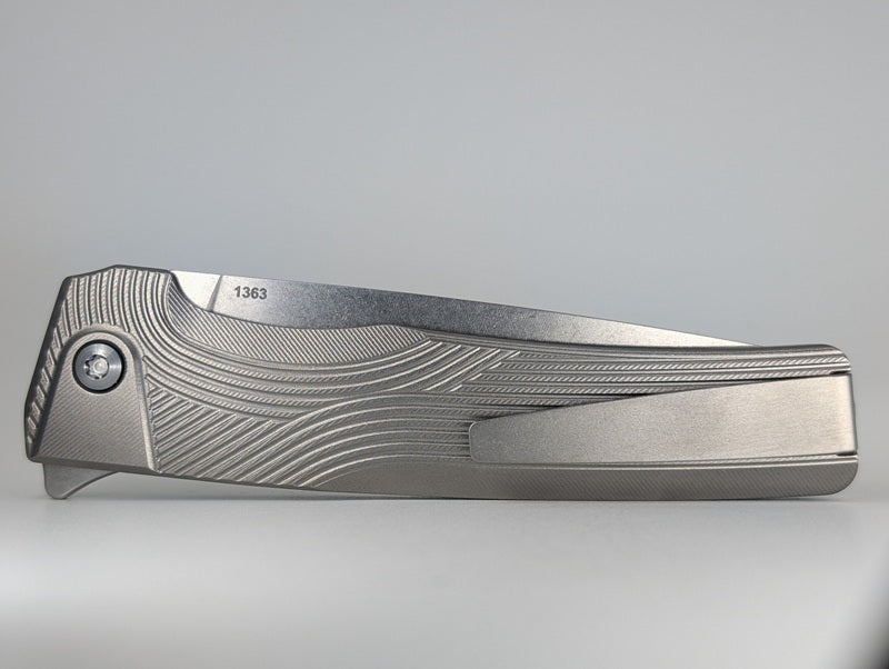 MachineWise Sonora Raw Streamliner w/ Brass Bolster Buttonlock Folding Knife