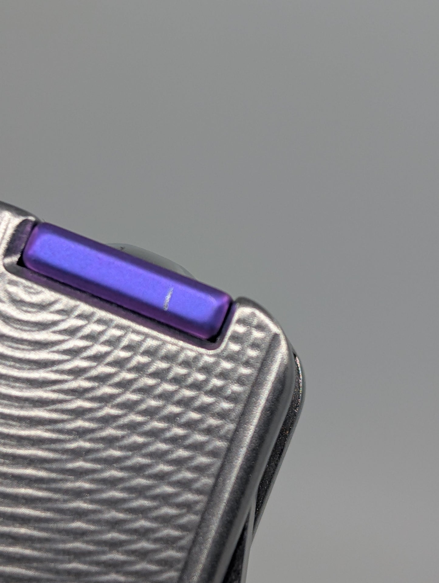MachineWise Sonora Raw Ti (Blurple Ti Bolster | Ripples Handle) Buttonlock Folding Knife #1667 *BLEM*