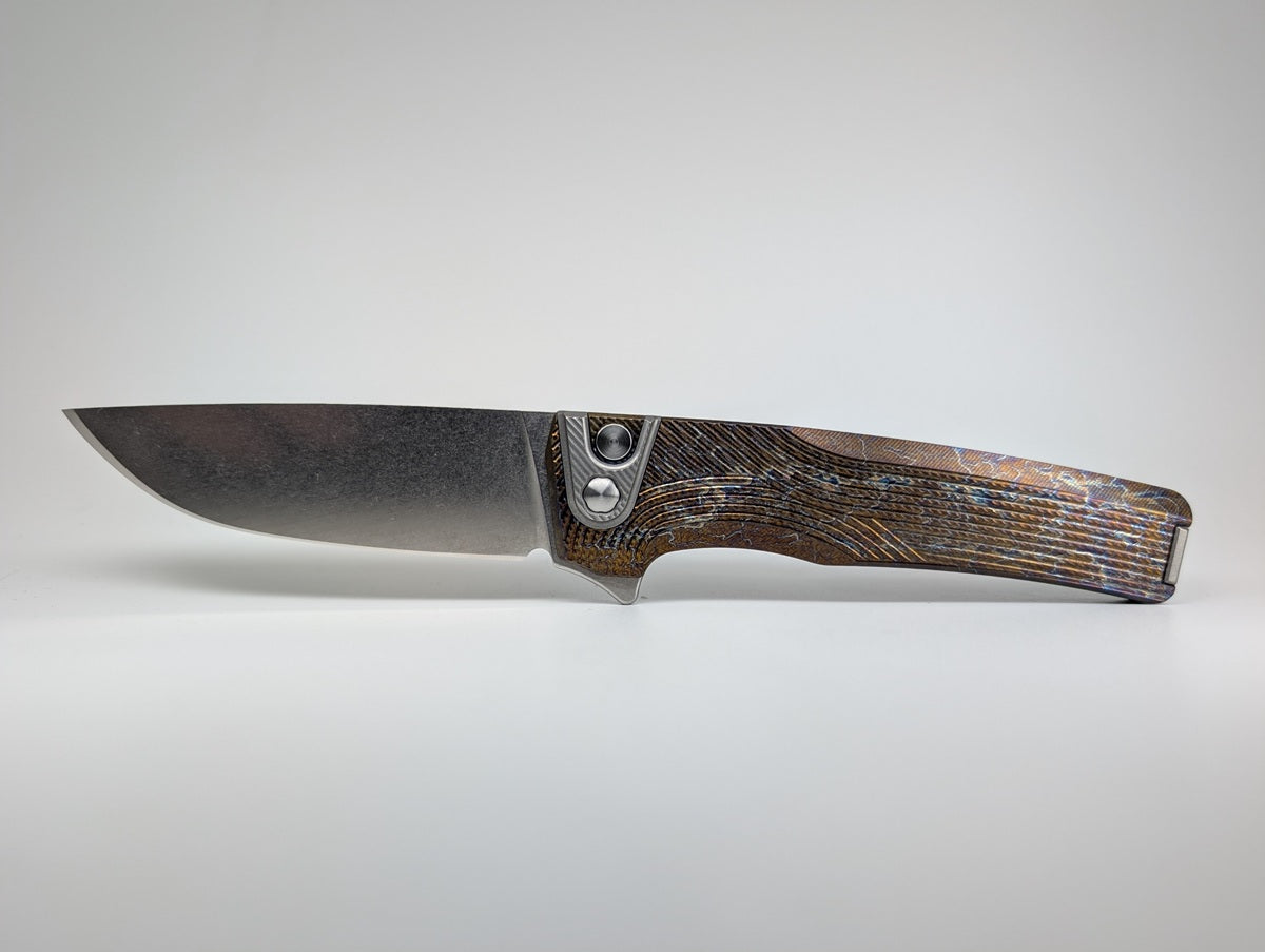 MachineWise Sonora Toxic w/ Ti Bolster Buttonlock Folding Knife #1467 *BLEM*