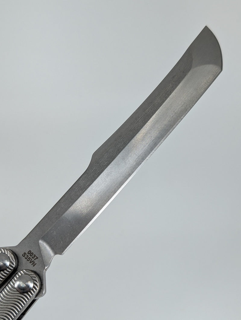 *Consignment* MachineWise Tottori Raw Titanium Live Blade Balisong