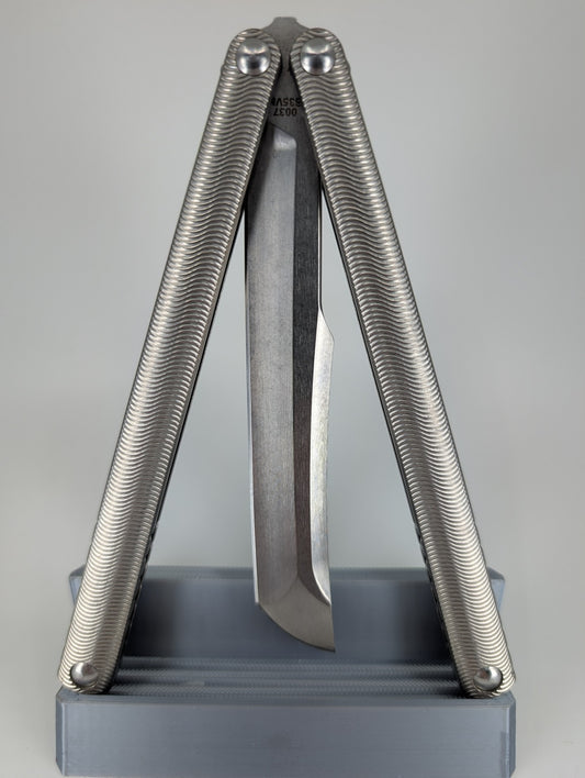 *Consignment* MachineWise Tottori Raw Titanium Live Blade Balisong