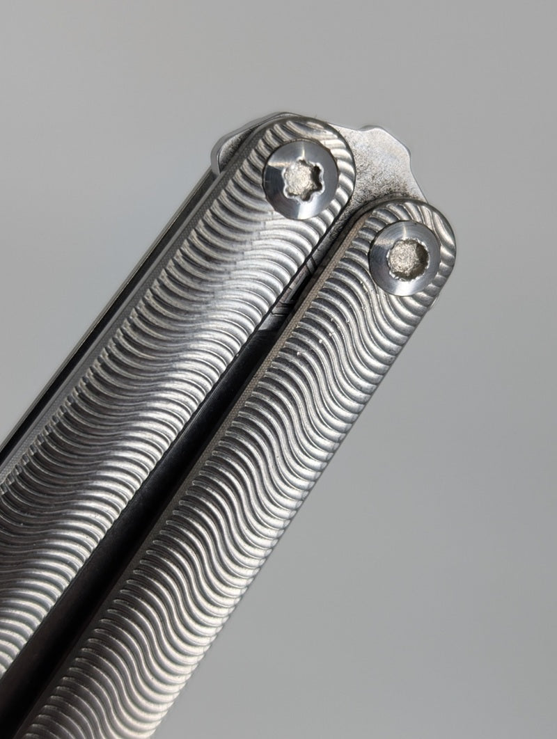 *Consignment* MachineWise Tottori Raw Titanium Live Blade Balisong