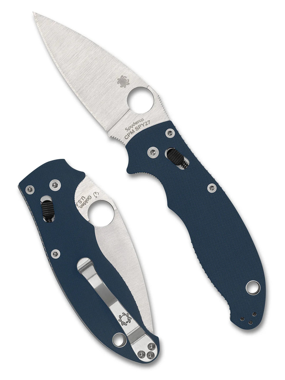 Spycerco Manix 2 Cobalt Blue G10 Spy27 Cross Bar Lock Folding Knife
