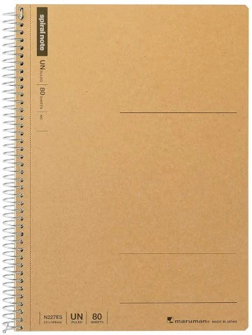 Maruman Spiral Note Basic Notebook A5 - BLANK