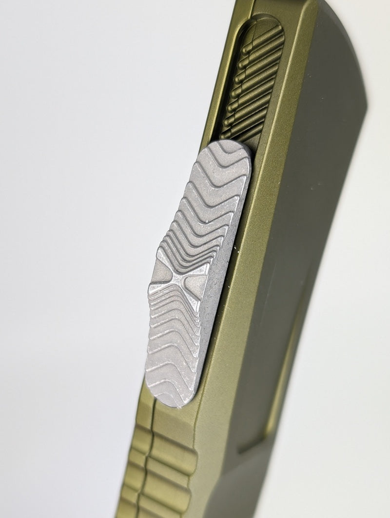 Microtech Combat Troodon D/E Gen III OD Green Apocalyptic Partial Serrated Out the Front Knife