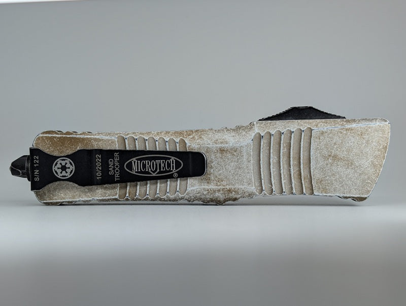*Consignment* Microtech Combat Troodon Sandtrooper Deep Engraved Out the Front Knife