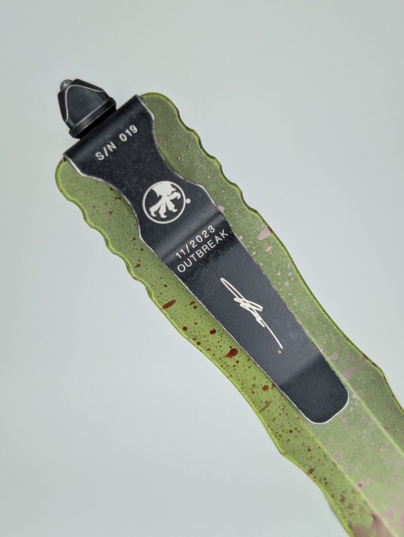 *Consignment* Dirac D/E Outbreak Signature Series Deep Engraved Out the Front Knife