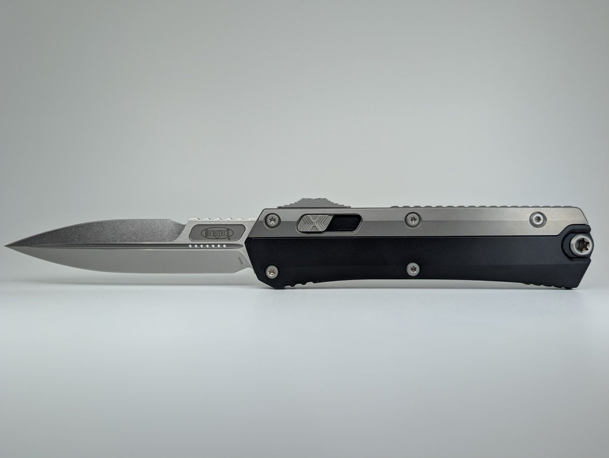 *Consignment* Microtech Glykon Bayonet Stonewash Out the Front Knife