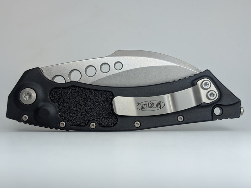 Microtech Hawk Auto Black Aluminum Stonewash Folding Knife