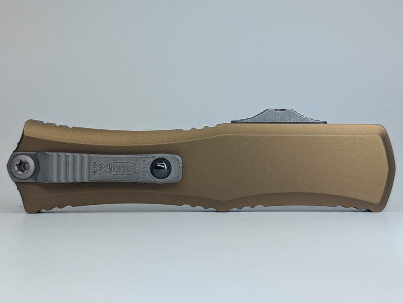 Microtech Hera II Mini Tanto Tan Apocalyptic Out the Front Knife