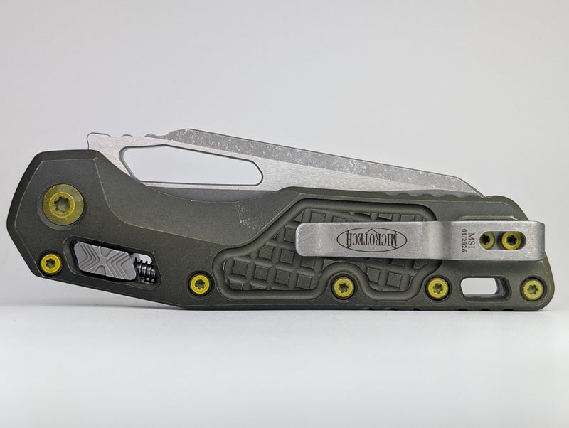 Microtech MSI S/E Frag Distressed Grenade Green Apocalyptic RAM-LOK Folding Knife