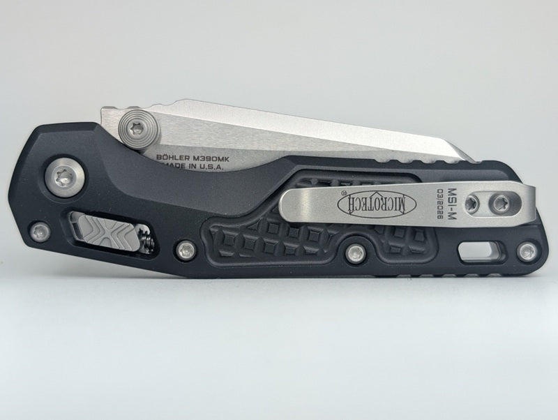 Microtech MSI Mini S/E Frag Black Aluminum Stonewash RAM-LOK Folding Knife