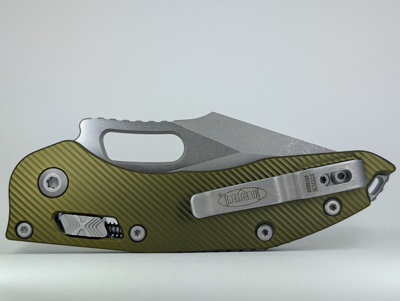 Microtech Stitch RAM-LOK S/E Fluted OD Green Apocalyptic Folding Knife