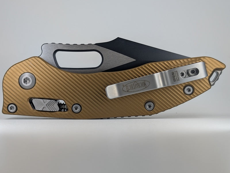 Microtech Stitch RAM-LOK S/E Fluted Tan Folding Knife