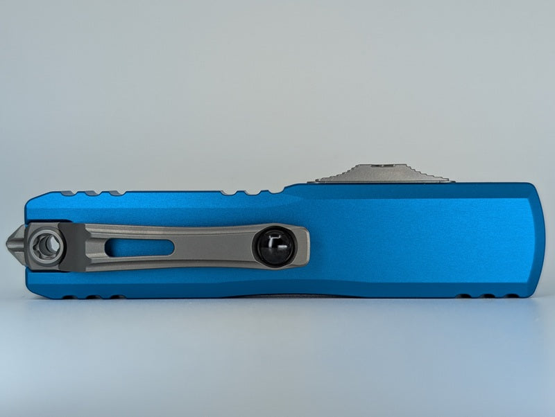 Microtech UTX-85 Gen III D/E Blue Stonewash Out the Front Knife