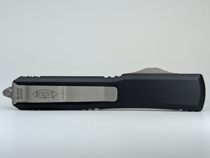 *Consignment* Microtech Ultratech Bayonet Black Frag G-10 Magnacut Blade Show 2023 Out the Front Knife