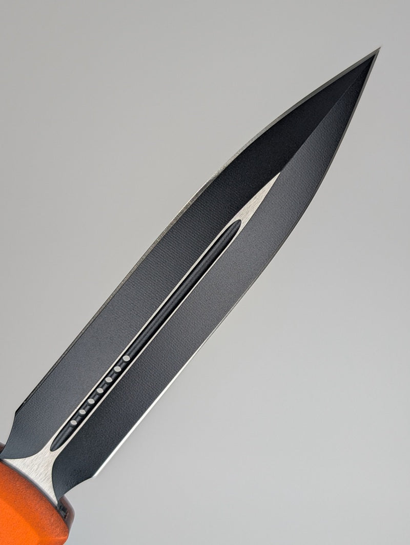 *Consignment* Microtech Ultratech Halloween Orange Signature Series Out the Front Knife