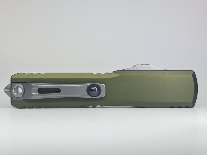 Microtech Ultratech Tanto Gen IV OD Green Stonewash Out the Front Knife