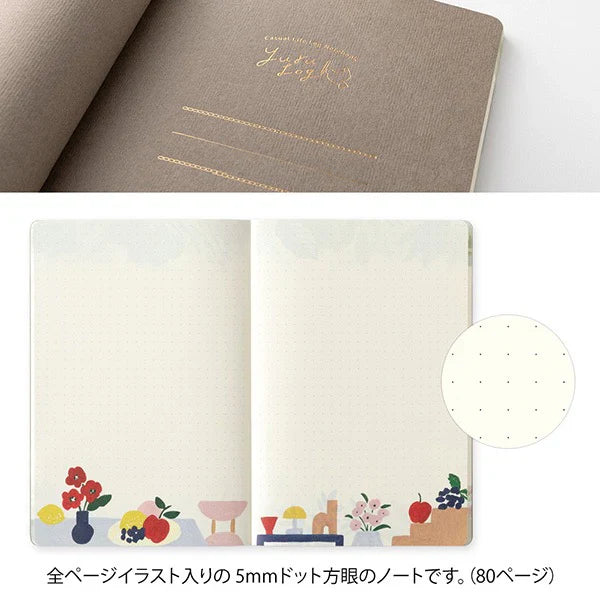 Midori B6 Yuru Log Notebook Dot Grid