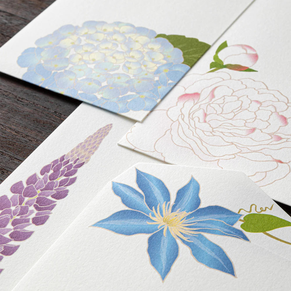 Midori Envelopes - Four Designs Summer Flowers