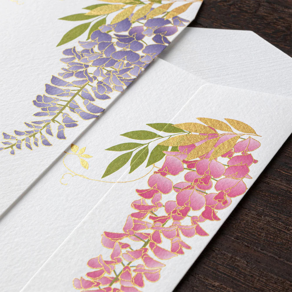 Midori Envelopes - Silk-printing Wisteria