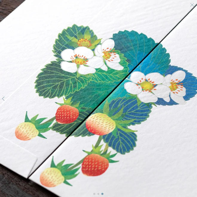 Midori Envelopes - Foil Stamping Strawberry