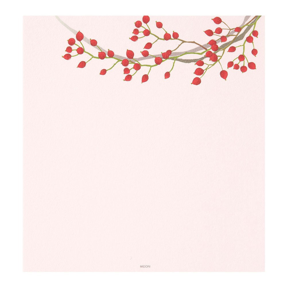 Midori Letter Pad 177 Four Designs Autumn Wreath