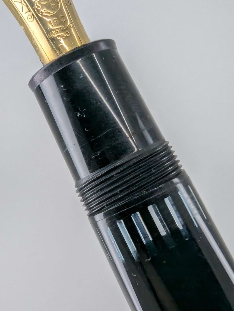 *Consignment* Montblanc Meisterstuck 149 Black / Gold Fountain Pen 18c Gold Nib