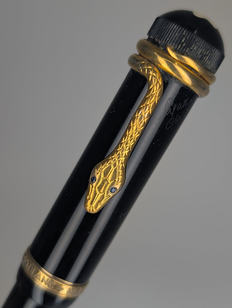 *Consignment* Montblanc Writer's Edition Agatha Christie Vermeil Fountain Pen 18k Broad Nib