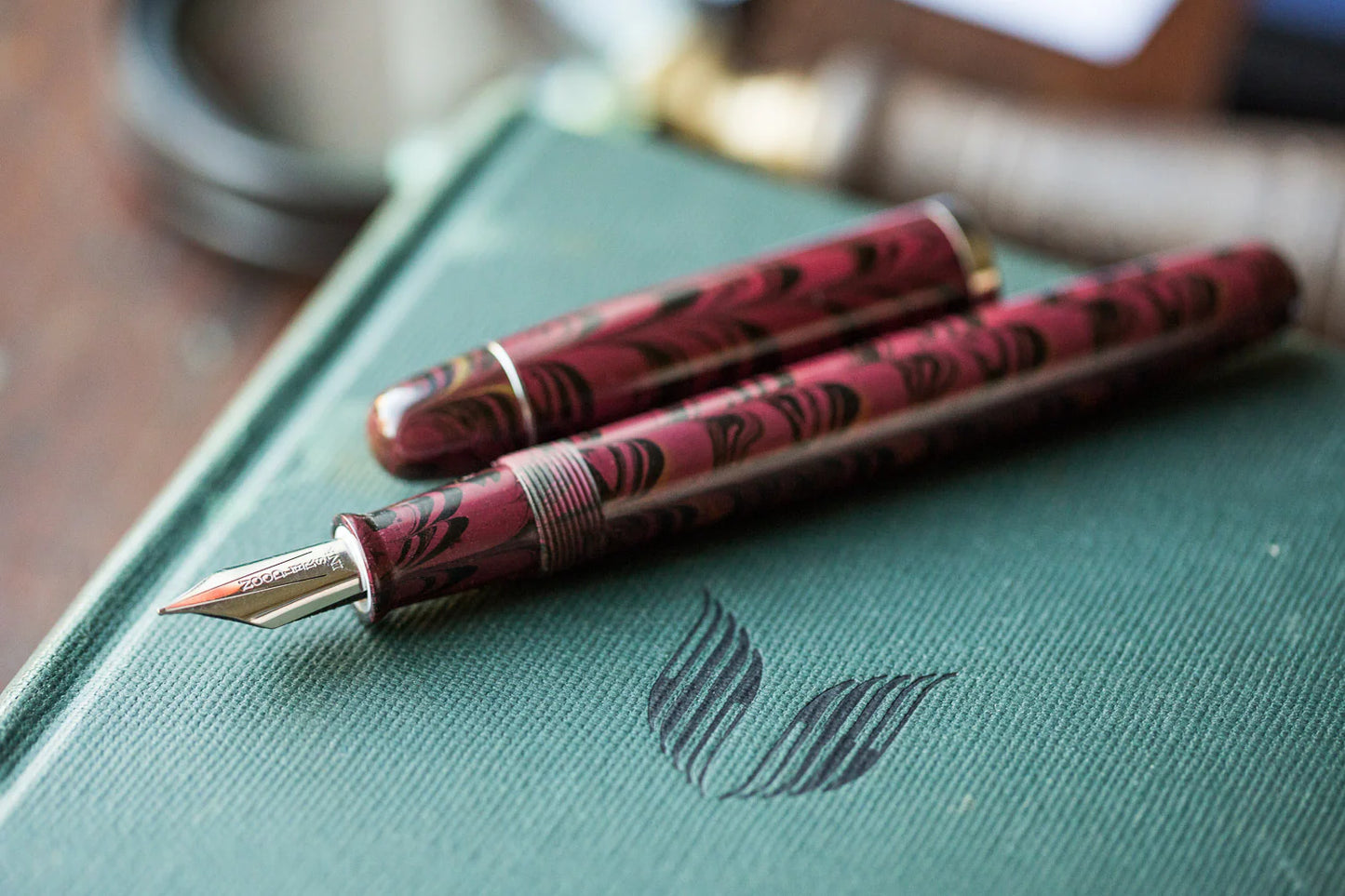 Noodler's Red Rebellion Ebonite Neponset Flex Fountain Pen