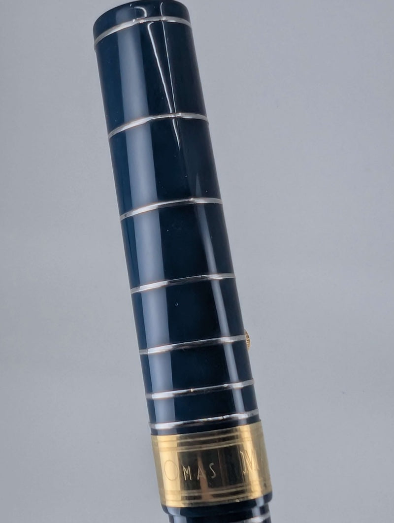 *Consignment* OMAS 1995 Marconi Blue Fountain Pen 18k Gold Fine Nib
