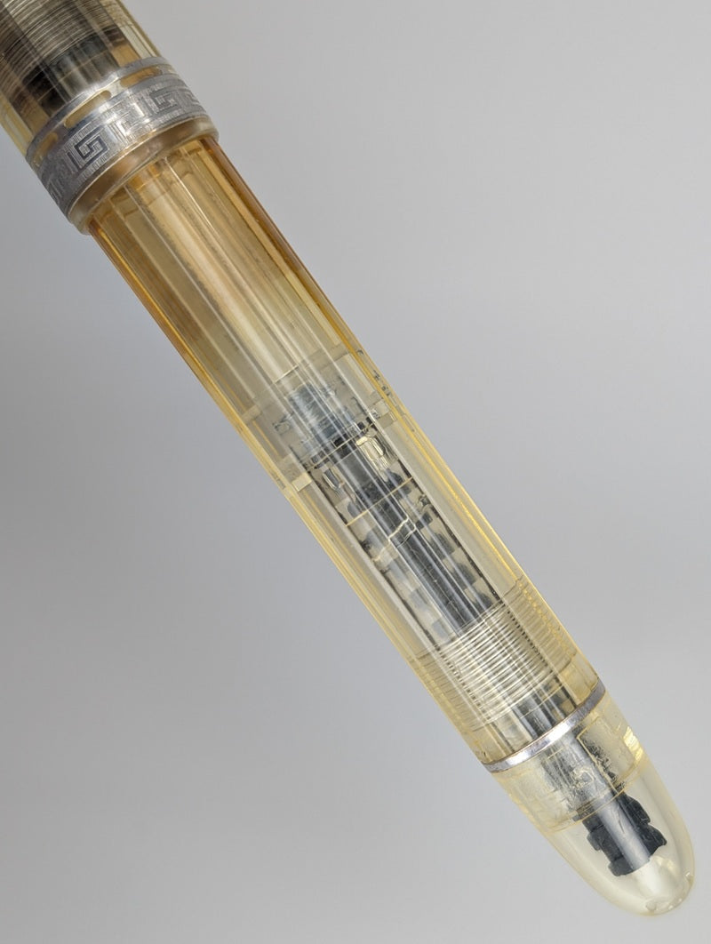 *Consignment* Omas Ogiva Vision w/ Silver Trim Demonstrator Fountain Pen 18k Gold Fine Nib