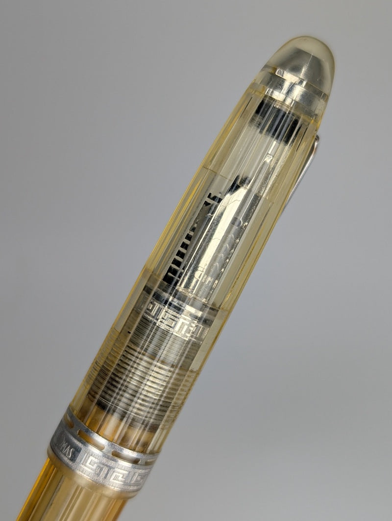 *Consignment* Omas Ogiva Vision w/ Silver Trim Demonstrator Fountain Pen 18k Gold Fine Nib