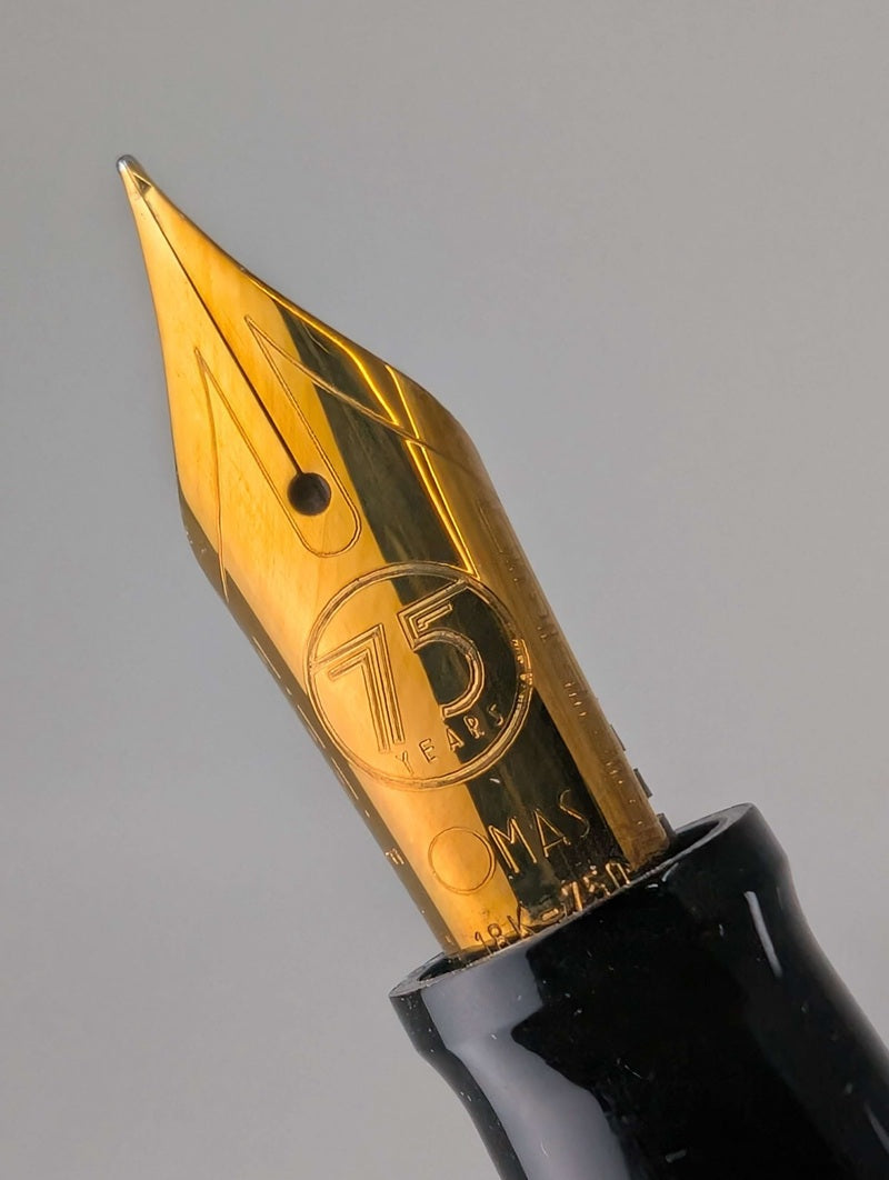 *Consignment* OMAS T2 75th Anniversary 2000 Fountain Pen 18k Gold Fine Nib