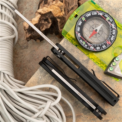 Pro-Tech 5405 Malibu Manual Flipper Knife 3.30" Magnacut Stonewashed Reverse Tanto Blade