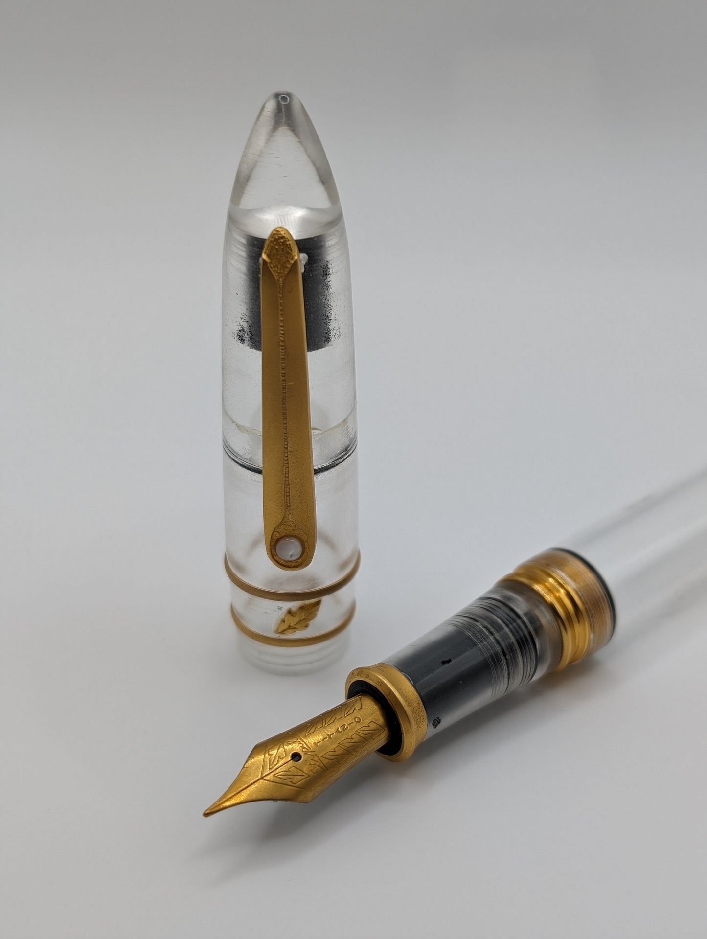 Stipula Model T Nuda Clear Crystal Resin Flex Nib Fountain Pen Limited Edition