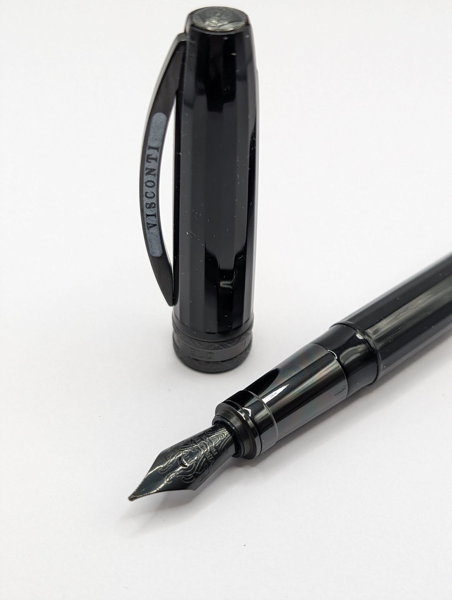 Visconti Michelangelo Back to Black Fountain Pen Fine