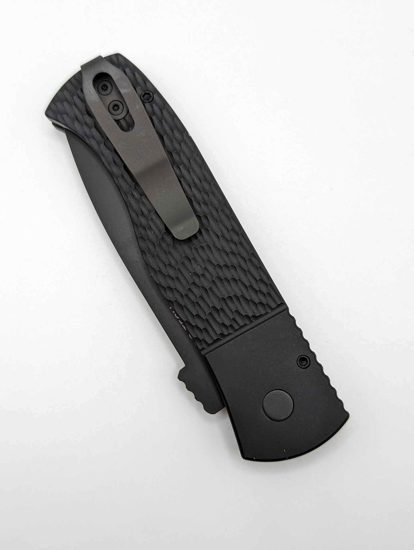 Protech Atlanta Blade Show Exclusive Emerson Black Textured Handle w/ Tanto Blade